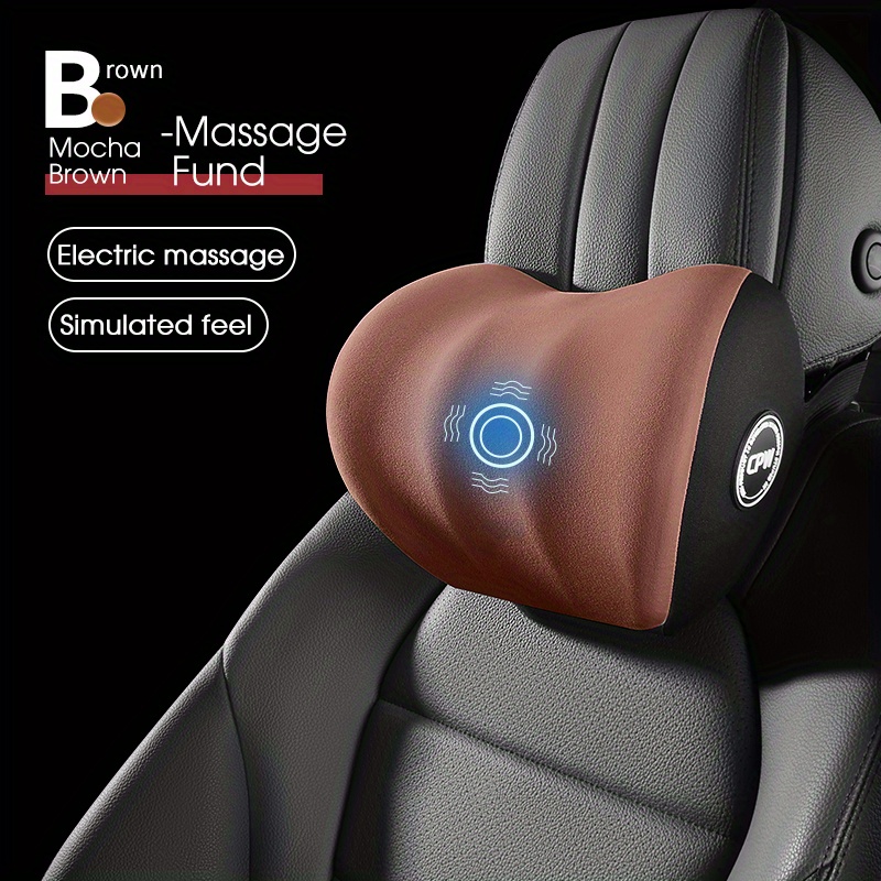 1pc/2pcs Auto-lendenwirbelstütze Elektrische Massage Auto-lendenkissen Auto-sitz  Rücken Taille Unterstützung Lendenwirbelstütze Kopfstütze - Haushalt &  Küche - Temu