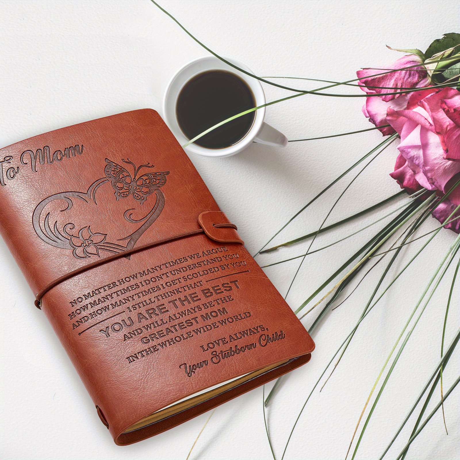 Mom Gifts To Mom Leather Journal Set With Pen Mother's Day - Temu