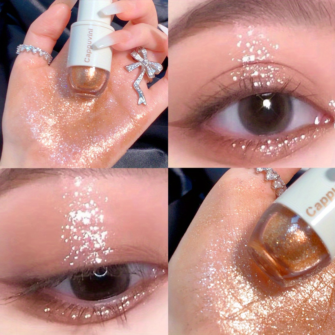 6 colors liquid eyeshadow highlight sequins glitter eyeshadow