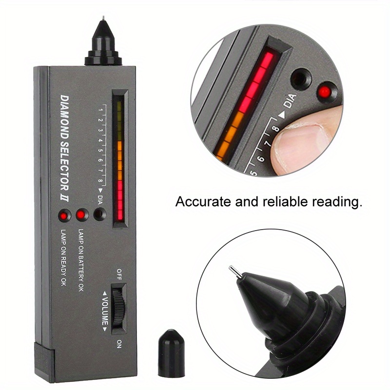  Diamond Tester,High Accuracy Dimond Test Pen，Jewelry Gem Tester  Pen，Portable Electronic Diamond Checker Tool，Professional Diamond Selector  for Novice and Expert(Battery Included) (Diamond Tester) : Arts, Crafts &  Sewing
