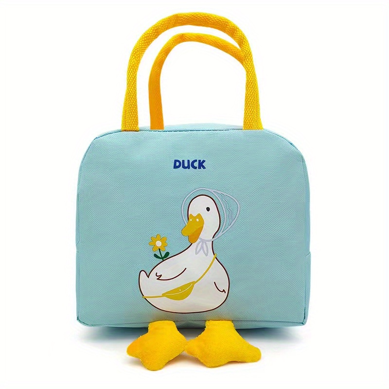 Little Yellow Duck Lunch Bag Cute Cartoon Lunch Bag Handbag Storage  Insulation Bag Canvas Lunch Bag - Temu