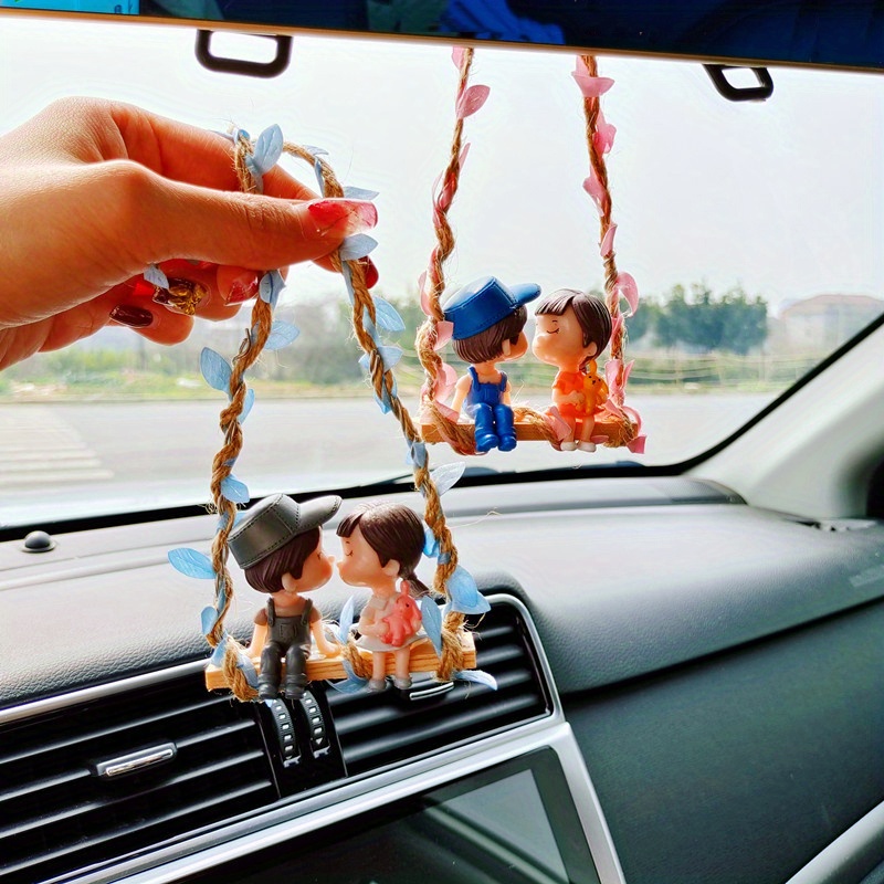 Cute Couple Swing Hanging Pendant For Car Rearview Mirrors - Temu