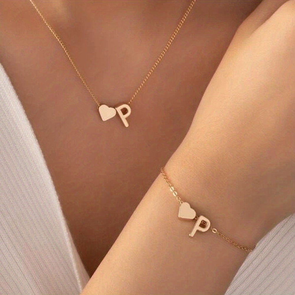 Letter hot sale pendant bracelet