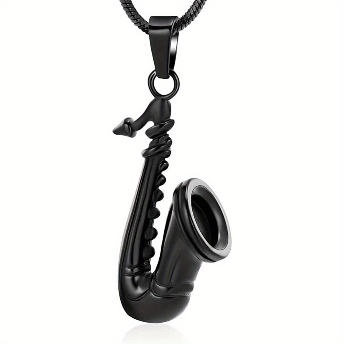 Customizable Saxophone Pendant Necklace for Memorials
