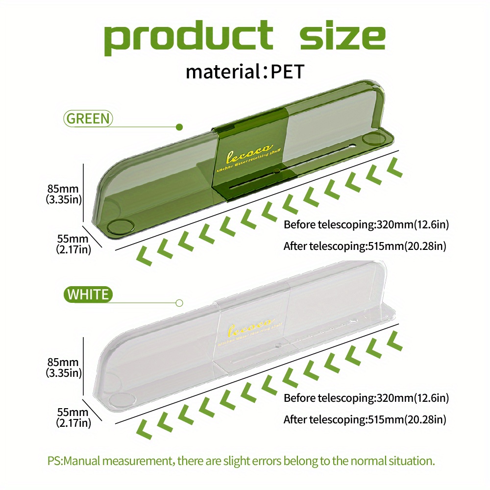 Kitchen Sink Water Stopper, Retractable Splashproof Wash Dishes Pool