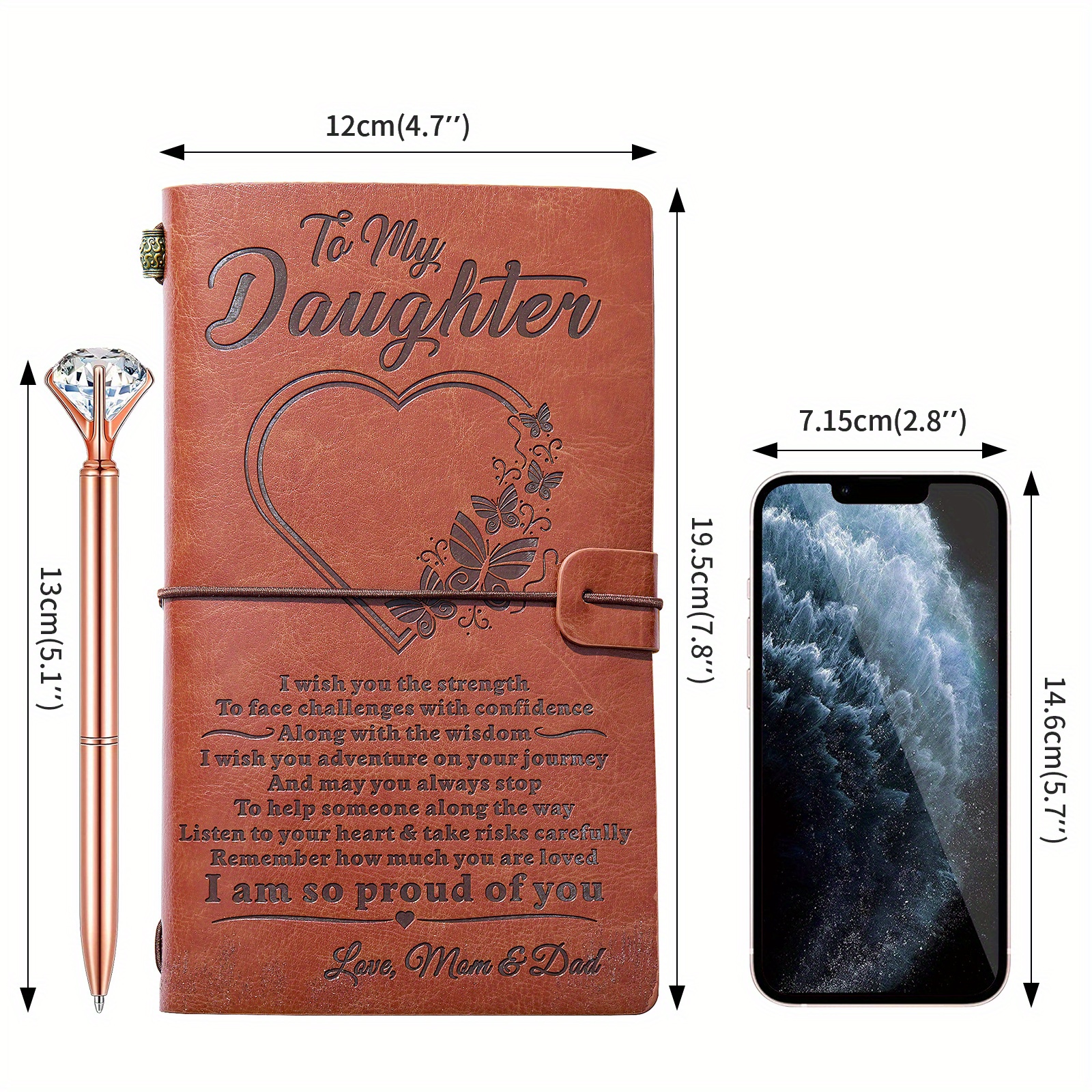 Daughter Gift to My Daughter Faux Leather Journal With Pen Temu