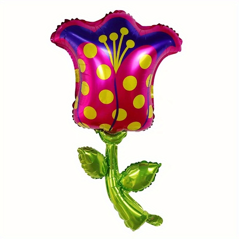 1pc Mothers Day Colorful Foil Flower Balloons Spring And - Temu