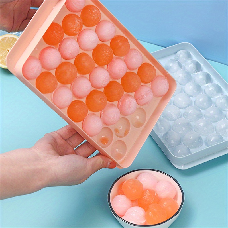 Silicone Ice Ball Mold With Lid - 33 Holes For Homemade Ice Cubes And Ice  Boxes - Easy To Clean And Dishwasher Safe - Temu