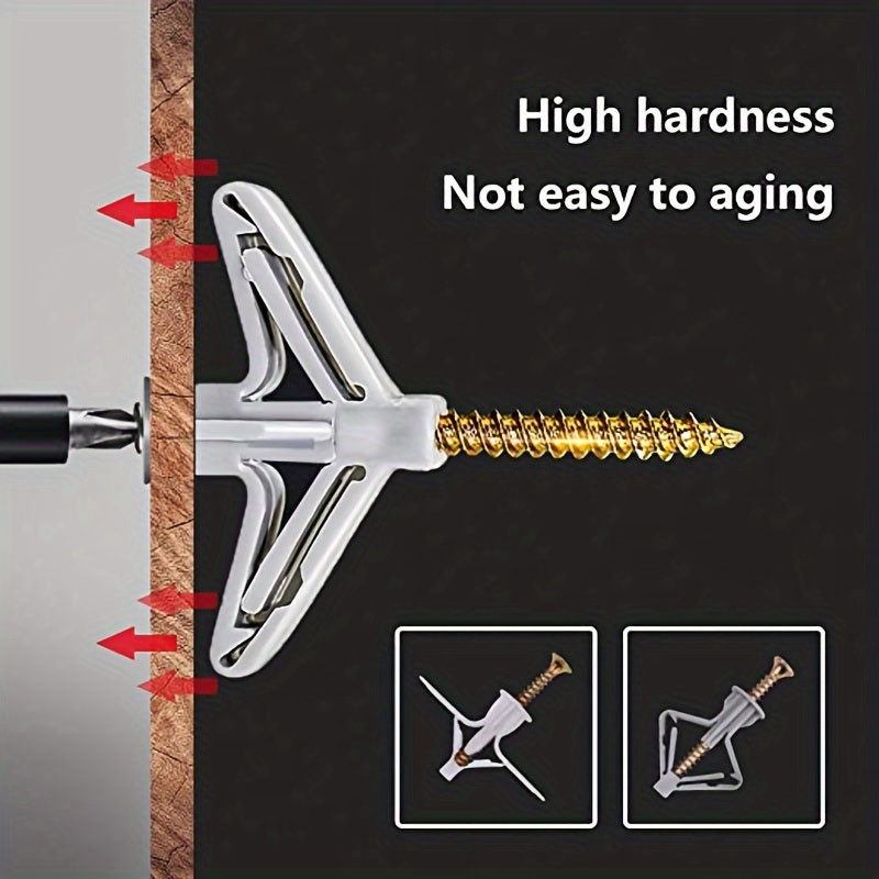 Expansion Drywall Anchor Kit Screws Self Drilling Wall Home Temu