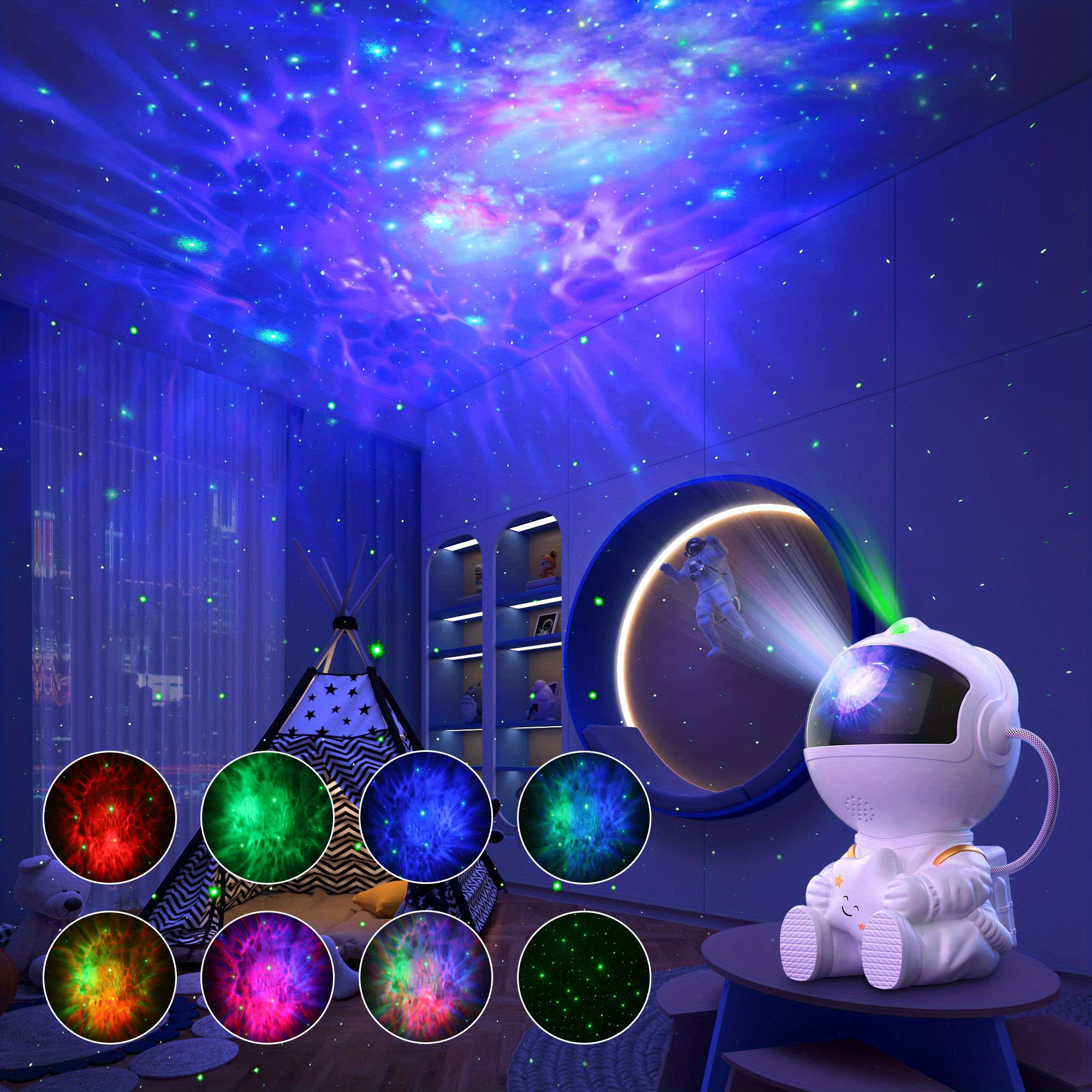 Stern Projektor Astronaut Galaxy Licht Projektor, Kinder Nebula Nacht Licht,  fernbedienung und 360 ° Rotation Magnetische Kopf
