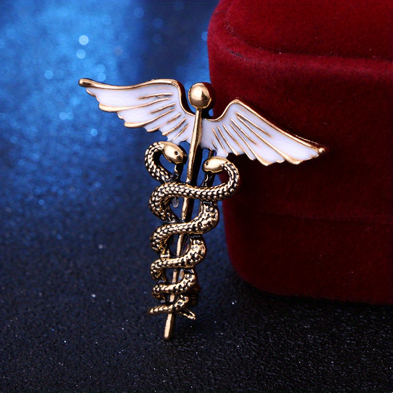 Suit Brooch with Chain Accessories Men's Brooch Angel Wing Brooch Pin