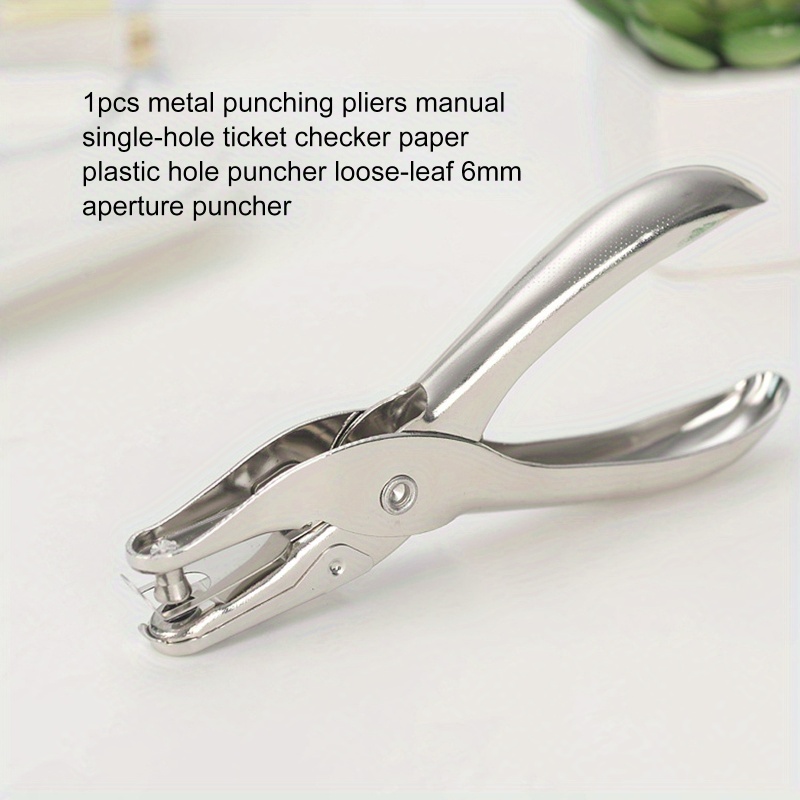 Single Hole Puncher Metal 3mm/6mm Pore Diameter Punch Pliers Hand