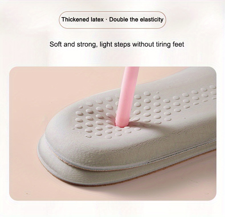 Faux Leather Latex Sports Insole Insoles for Shoes Arch Support Shoe Pads Shock Absorbing