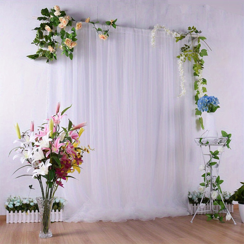 White Tulle Backdrop Curtain Perfect Weddings Photo Booths - Temu