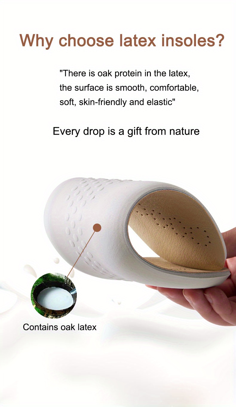 Faux Leather Latex Sports Insole Insoles for Shoes Arch Support Shoe Pads Shock Absorbing