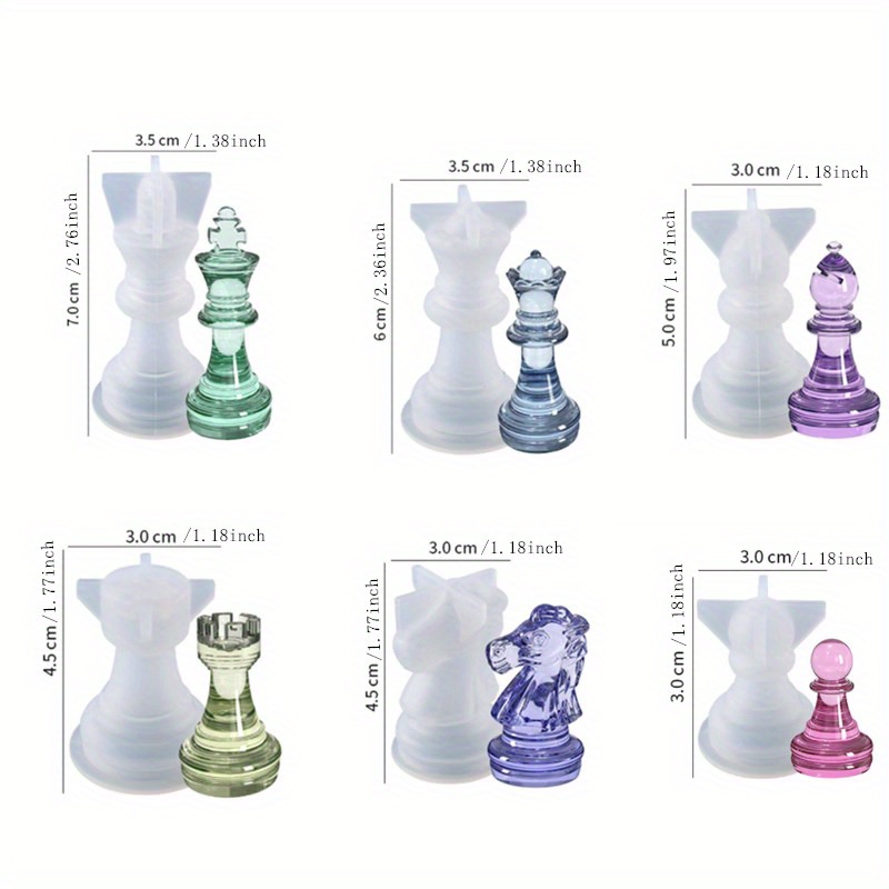 Diy Chess Resin Mold Resin Chess Pieces Set Silicone Mold 3d