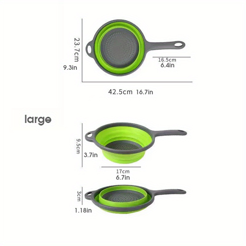 Foldable Silicone Colander - Collapsible Vegetable Washing Basket