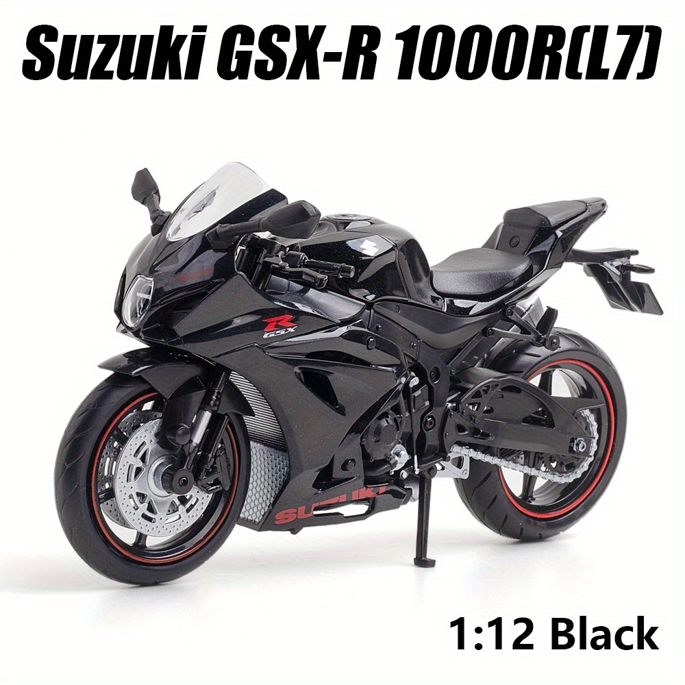 preto)1:12 BMW S1000rr Racing Motos Simulação Modelo de