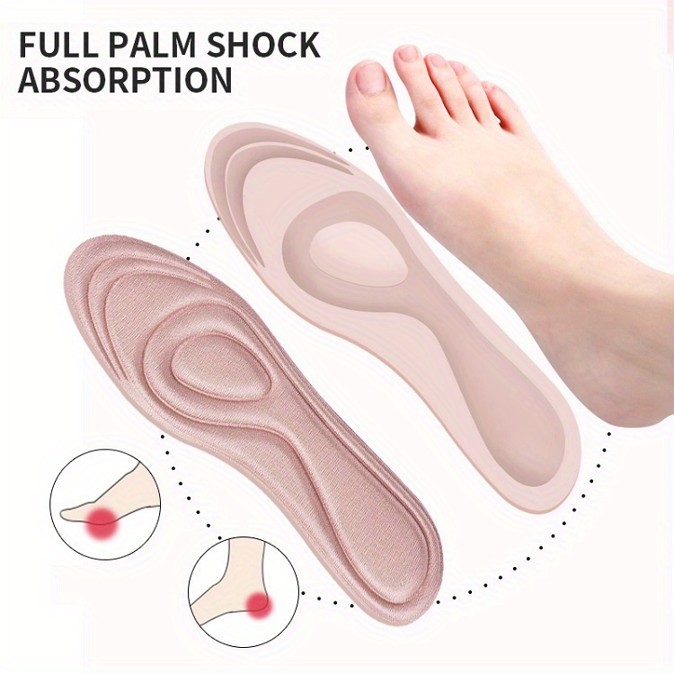 4D Memory Foam Shoe Insoles For Men & Women - Orthotic Support, Sports Comfort 1 thumbnail image