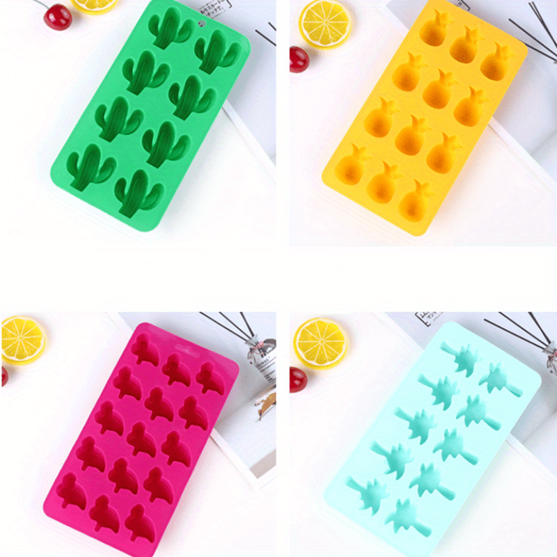 New Silicone Ice Tray Fairy Grass Pineapple Penguin Household Ice Box  Creative Ice Maker Ice Cube Mold