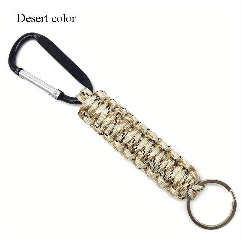 Lanyard Braided Rope Keychain Key Ring Key Holder Carabiner Clips Camping  Hook - Temu