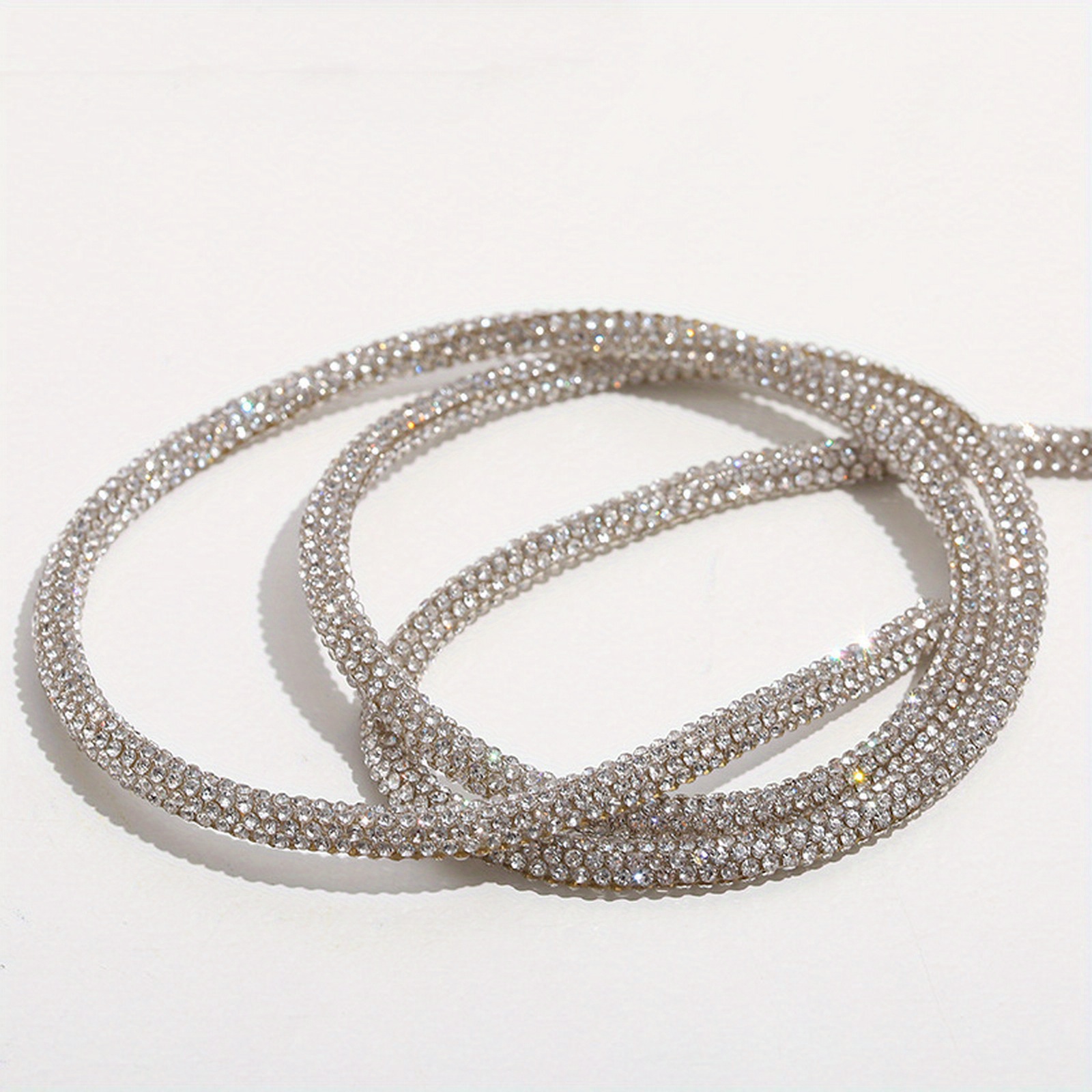 Kyezi Design and Craft 6mm Flexible Rhinestone Rope, Crystal Rhinestone  Tube Trim Sewing Accessories Wedding Bridal Applique Costume Shoes Jewelry