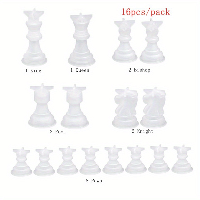 Diy Chess Resin Mold Resin Chess Pieces Set Silicone Mold 3d