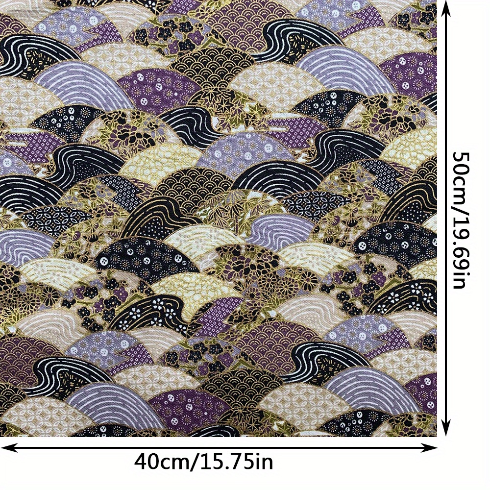 Geometric Cotton Fabric for DIY Kimono Handicrafts