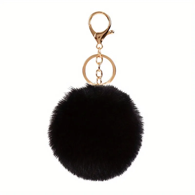 Cute Faux Fur Ball Pom Pom Keychain Pompom Artificial Rabbit Fur