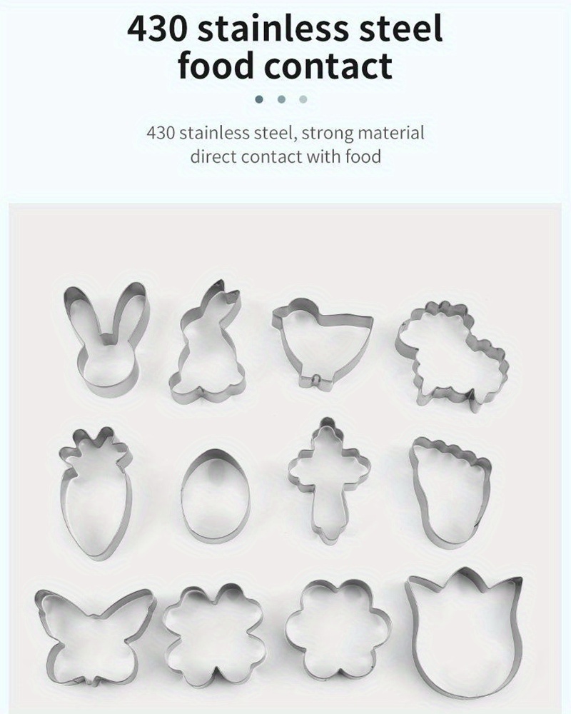 Easter Cookie Cutters Bunny Egg Chicken Butterfly Radish - Temu