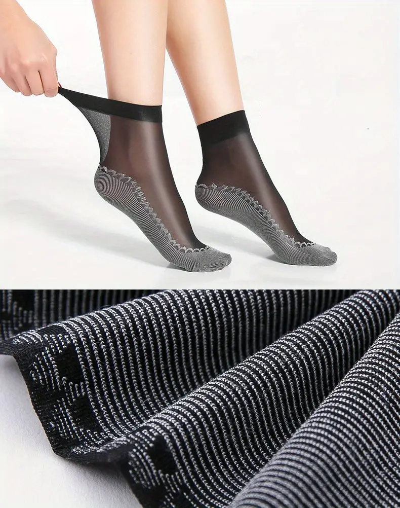 Lace Mesh Socks Thin Breathable Anti snag Non slip Socks - Temu