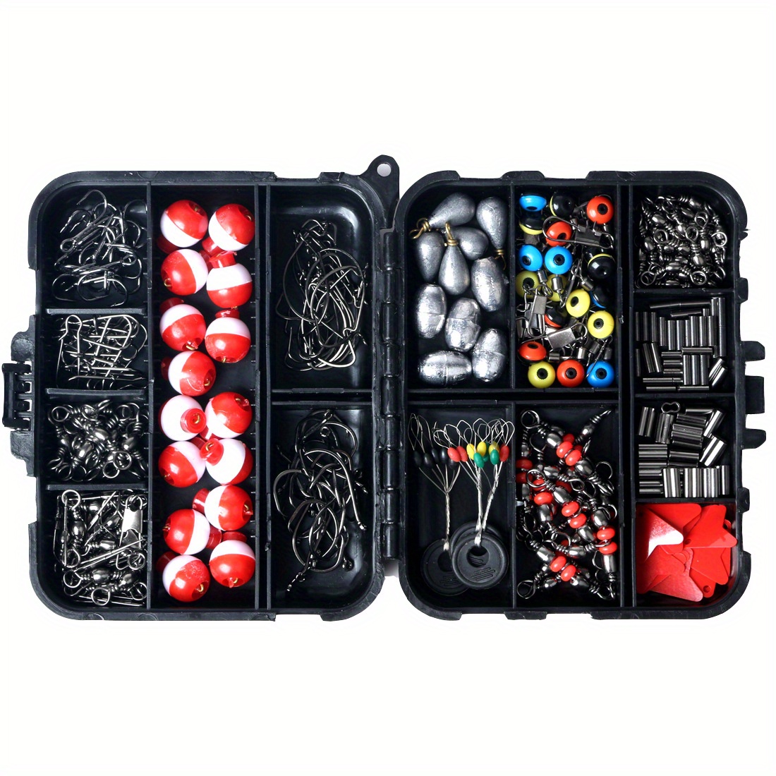 Wisfunlly 257pcs Fishing Accessories Kit, Fishing Tackle Box with