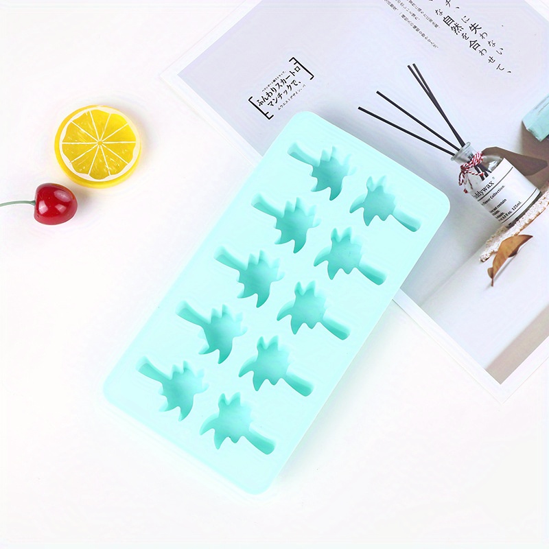 1pc Penguin Design Ice Cream Mold, Cute Green Silicone Ice Cube Mold For DIY