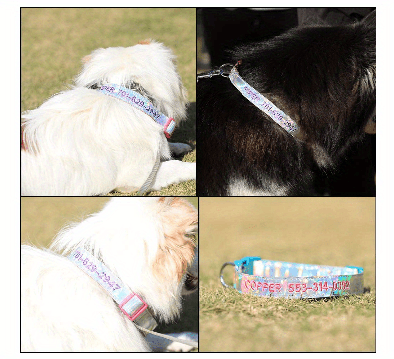 Personalized Dog Collars Embroidered With Names Temu
