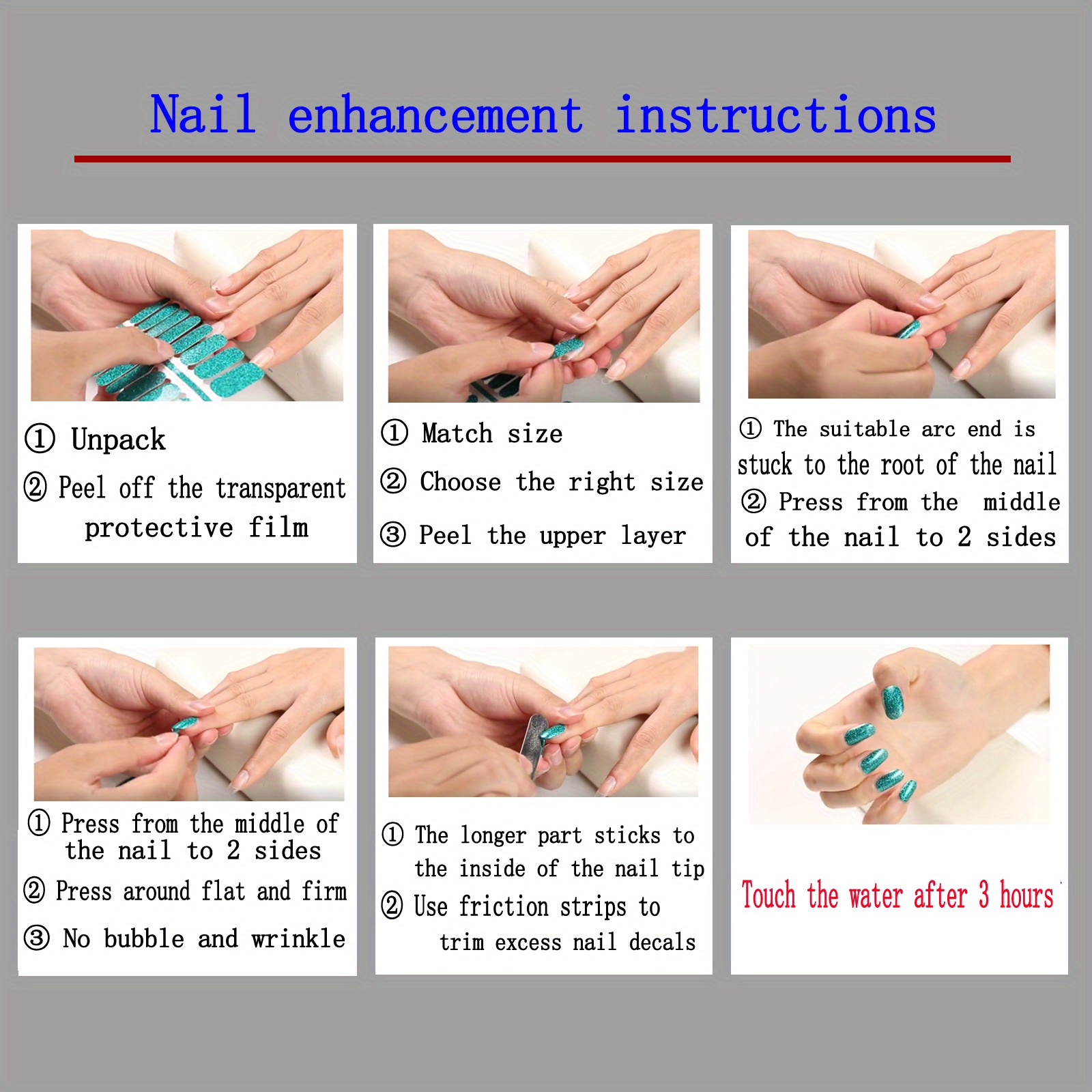 10 Sheets Full Wraps Nail Stickers Decals, Self-Adhesive Nail Polish Stickers Waterproof Nail Decal Strips For Women Girls Nail Diy Decoration