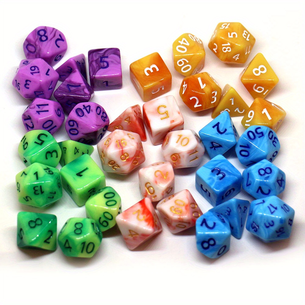 7個セットマカロンかわいいDNDダイスセット多面体テーブルゲームダイスロールプレイングRPGダイスボックス付き Temu Japan