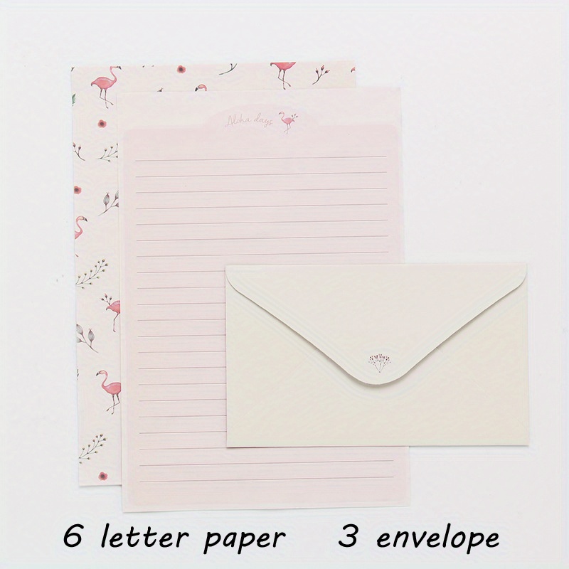 Stationery Writing Paper With Envelopes 6 Letter - Temu