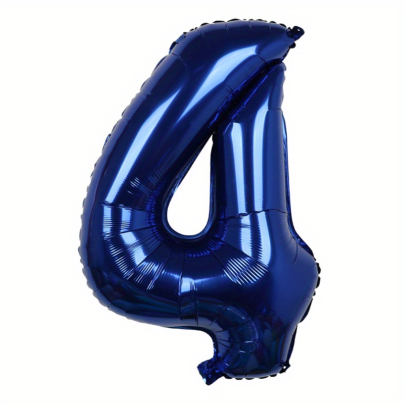 Ballon en aluminium Baleine, 93 x 60 cm, bleu