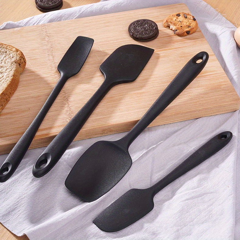 Silicone Spatula Set - 4 Piece Black