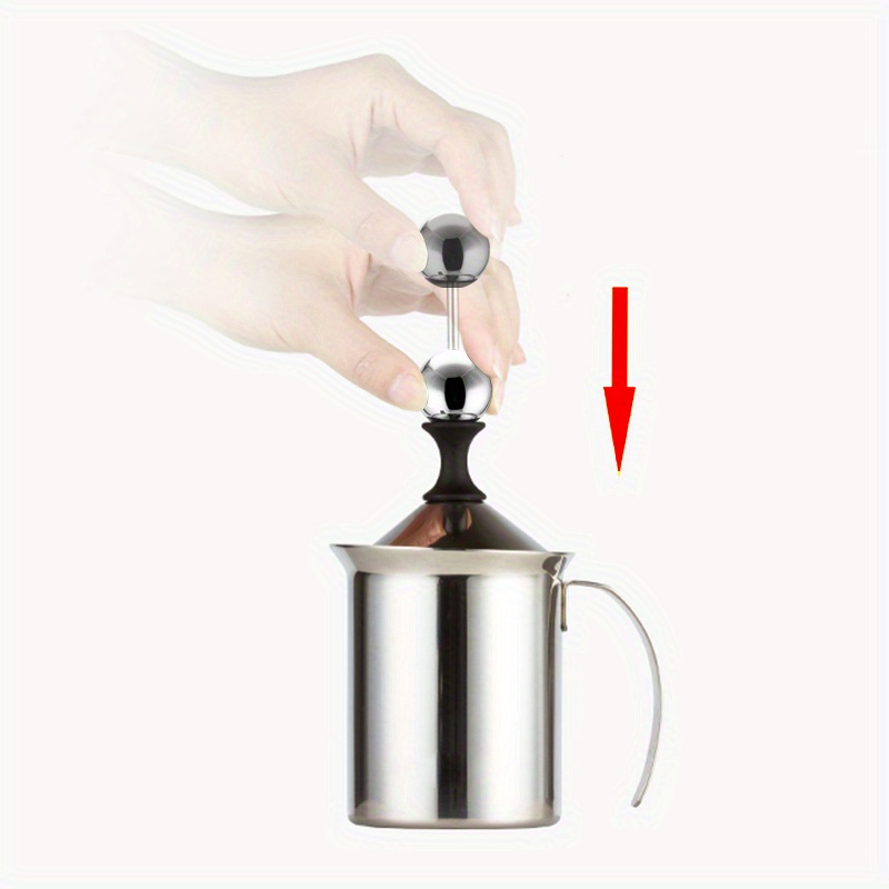 Unicoff - Espumador de leche de mano para café, espumador de café de acero  inoxidable, mezclador eléctrico de bebidas y batidor de matcha de mano