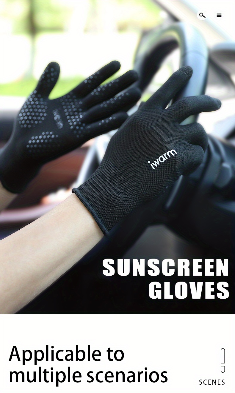 Protect Skin Summer: Men's Sunscreen Gloves Outdoor Cycling - Temu