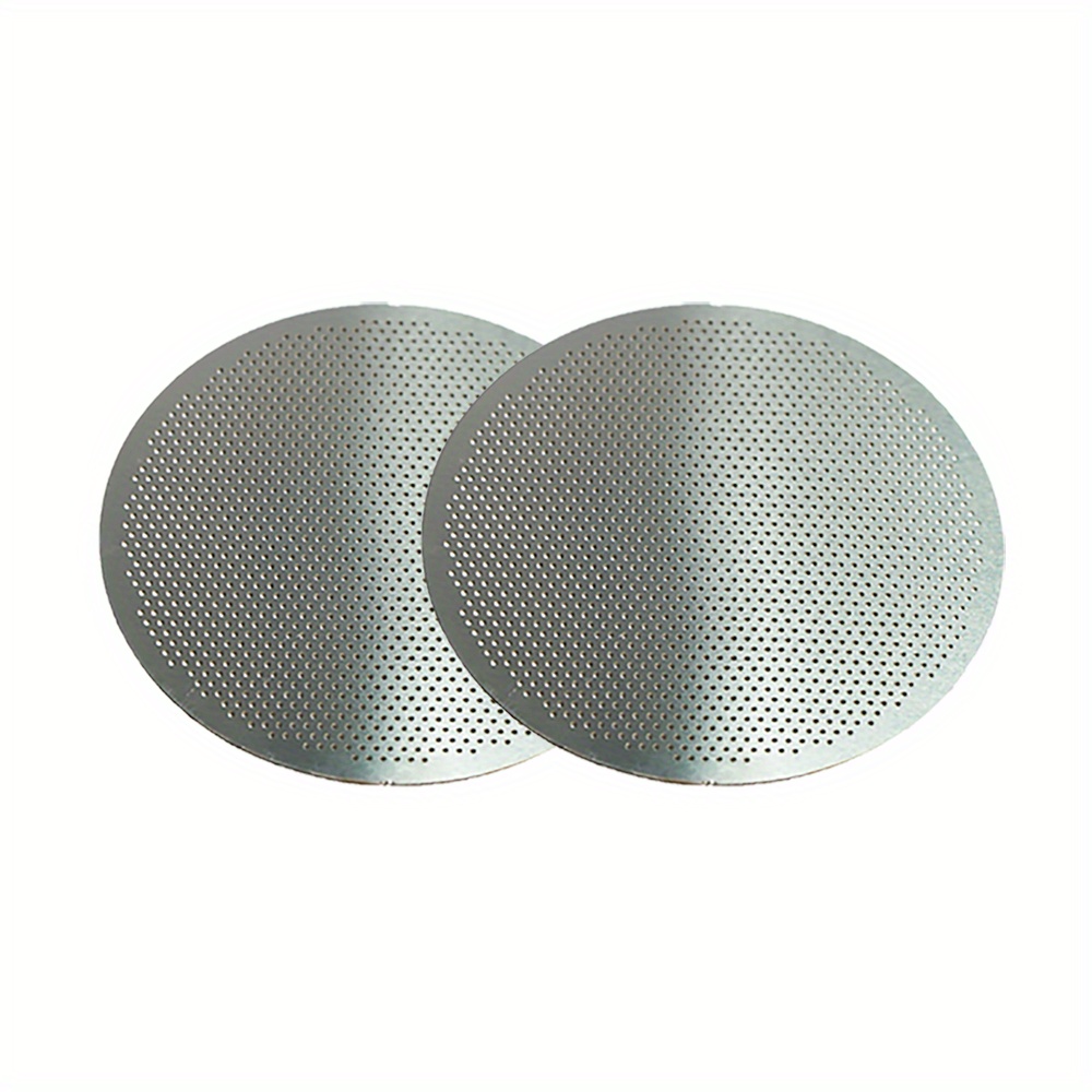 Image of 2pcs Coffee Filters, 5.1/5.3/5.8cm (2.01/2.09/2.28inch) Espresso Puck Screen Reusable Stainless Steel Barista Coffee Filter Mesh Plate Espresso Filter, Coffee Accessories