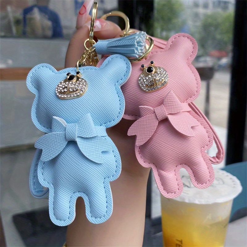 Colorful Crystal Sitting Bear Keychain Pendant Couple Car Key Chain Cute  School Bag Ornament Small Gift Creative Keychain, Backpack Pendant, Bag  Charms, Birthday Gifts, Party Favors - Temu