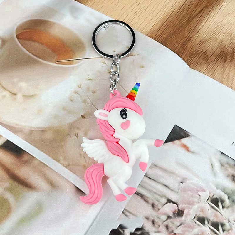 Accessories, Unicorn Pom Pom Keychain