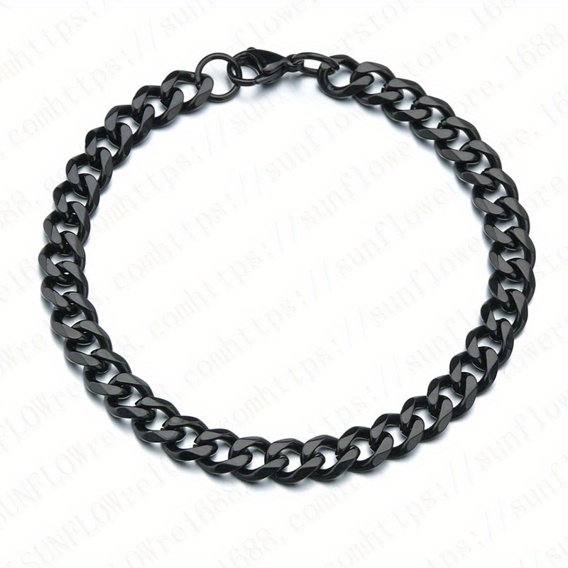 ZumrutStainless Steel Casual Hand Hip Hop Mens Cuban Chain Style Bracelet  with S Lock for Men/Boys
