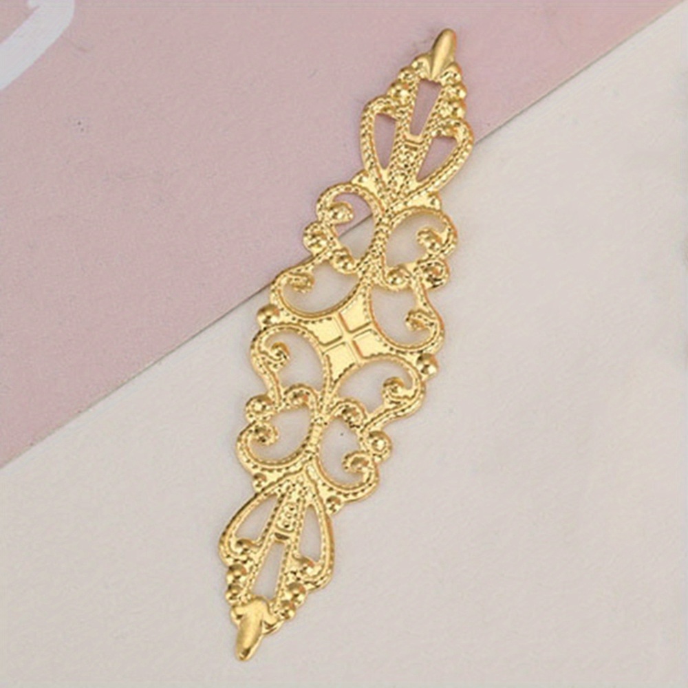 20pcs Rhombus Hollow Flower Pieces Retro Diy Book Album Decorative Corner Flower Ornaments Decorative Accessories