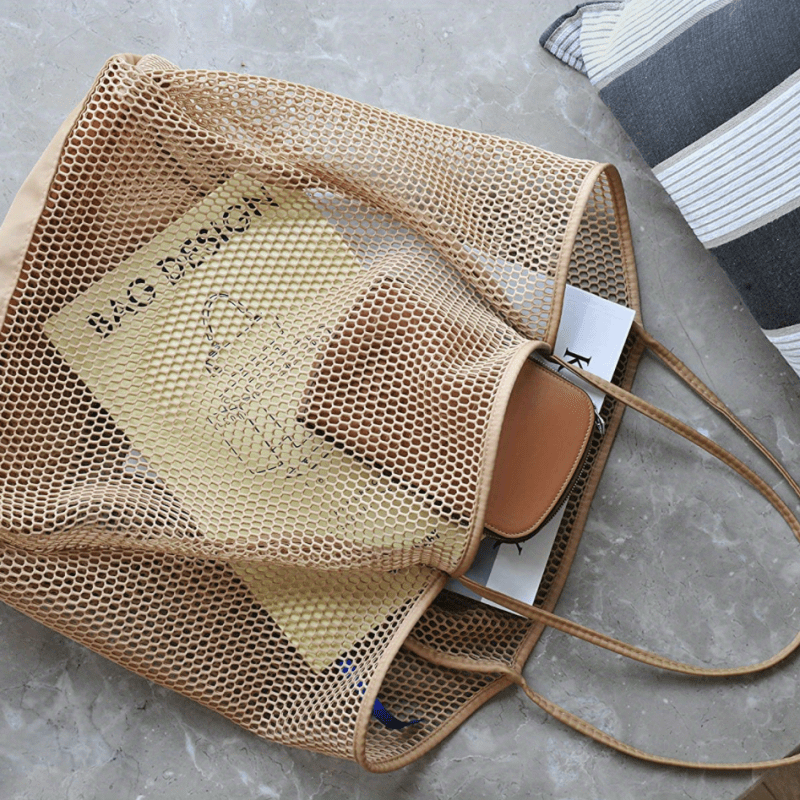 Unisex Beach Bag Mesh One Shoulder Tote Bag Men Tote Bag Temu Australia