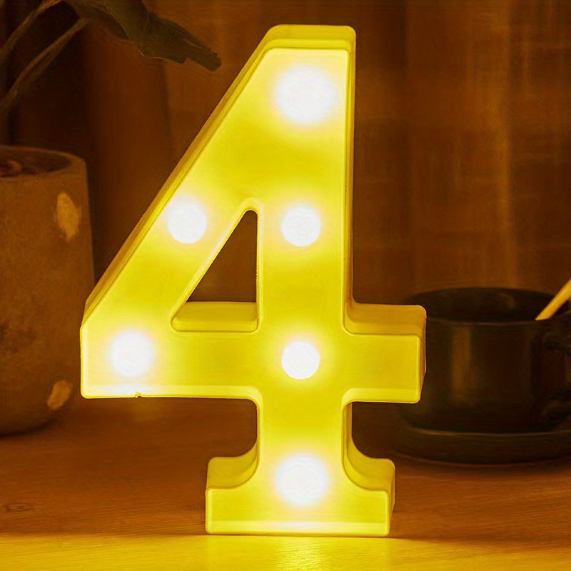 1 Señal De Luces LED De Letras Con 26 Números Temu - Marquesina Y