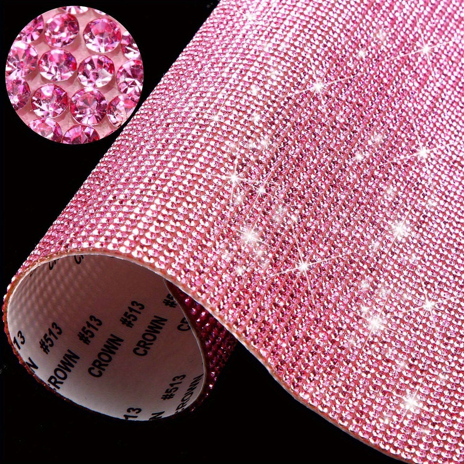 Luxtrada Bling Bling Crystal Rhinestones Sticker DIY Car Decoration Sticker Self-Adhesive Glitter Rhinestones Crystal Gem Stickers for Car and Present