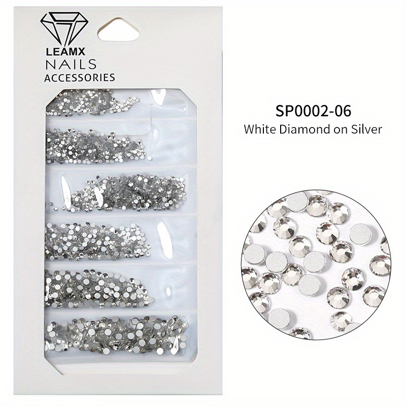 6 Grid Rhinestone Nail Stickers for DIY Nail Decor